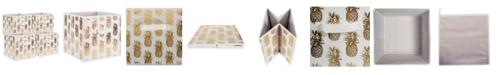 Design Imports Non-woven Polyester Cube Pineapple Square Set of 4